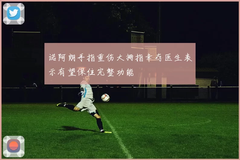 诺阿朗手指重伤大拇指幸存医生表示有望保住完整功能